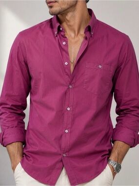 MEN Bagutta Rich Purple Shirt